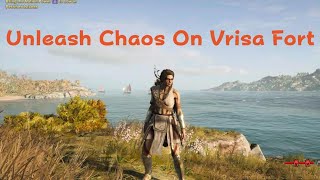 Assassins Creed Odyssey  Vrisa Fort Attack [upl. by Karlyn614]