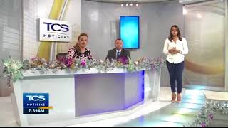 Fuerte sismo en plena transmisión en vivo de TCS Noticias [upl. by Delanty42]