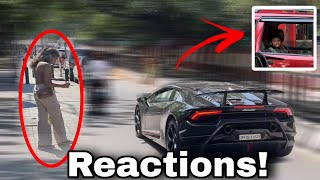 Lamborghini Huracan Performante in INDIA  REACTIONS and ACCELERATION [upl. by Rorrys]