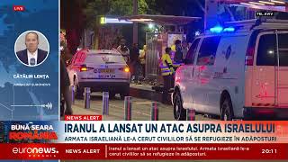 Armata israeliană a anunțat că Iranul a lansat un atac cu 500 de rachete [upl. by Nottirb]