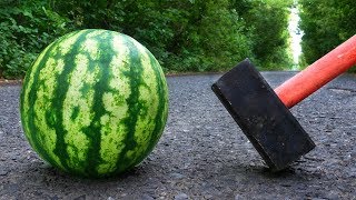 EXPERIMENT Hammer VS Watermelon [upl. by Riplex497]