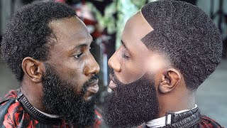 🔥EPIC TRANSFORMATION🔥HE PAID 250 FOR THIS HAIRCUT LOW TAPER FADED BEARD BARBER TUTORIAL [upl. by Soinotna]