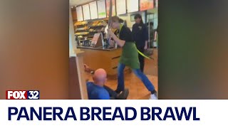 Across America Brawl breaks out inside Panera Bread restaurant [upl. by Isadora433]