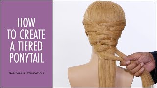 How To Create a Tiered Ponytail Stacked Ponytail [upl. by Hashim901]