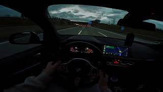 Cruise into Sun Rise on German Highway 2024 BMW 220d xDrive Cockpit View car sound only [upl. by Sydney432]