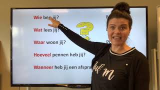 NT2 les 19 wie wat waar hoeveel wanneer vraagwoorden learndutch dutchgrammar TC 114 25 [upl. by Sherill]