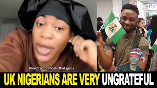 Nigerians In The UK Are Ungrateful  Nigeria Woman Blast Her People [upl. by Nashbar568]