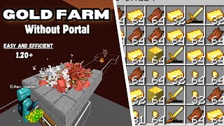 Best Gold Farm To Build in Minecraft 120 Without Portal [upl. by Nolyat]