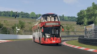 Driving a doubledecker bus on the Nürburgring Nordschleife  BeamNGdrive [upl. by Namyaw955]