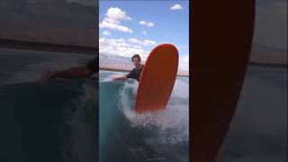 Wheelie on a log surf surfing shorts shortsvideo youtubeshorts youtube [upl. by Bowler]