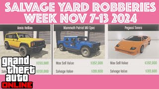 GTA Online  Salvage Yard Robberies  week Nov 713 2024 [upl. by Huston]