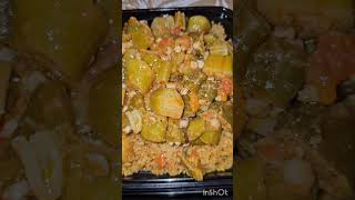 shortvideo  Quinoa  sauteed okra and chicken [upl. by Sher654]