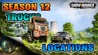 Snowrunner Trucks amp Upgrades Locations Season 12 [upl. by Tonia638]