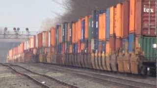 Huge CSX Double Stack Train [upl. by Elorak]