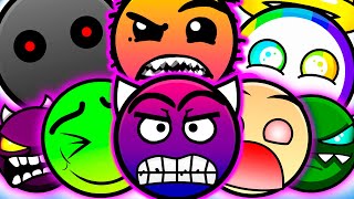 NEW CUSTOM Geometry Dash Difficulty Faces V1 But Its REVERSE Version 5 [upl. by Makell]