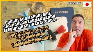 Consulado Japonês SP Recomenda Elegibilidades Visto de Descendente Cancela se Ficar Desempregado [upl. by Salamone492]