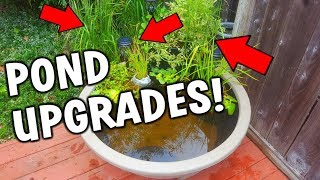 DIY Pond UPGRADES  Deck Pond Update 1 [upl. by Jari]