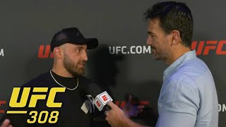 Alex Volkanovski reacts to Ilia Topuria knockout out Max Holloway at UFC 308  ESPN MMA [upl. by Ybroc626]