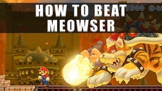 Super Mario Maker 2 how to beat Meowser [upl. by Adalbert586]