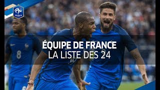 La liste des 24 Bleus pour France  Pays Bas et France  Luxembourg [upl. by Fillbert]