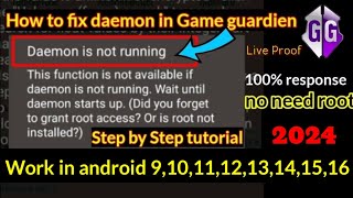 How To Fix daemon not running in game guardian  No need Root [upl. by Ttessil630]