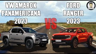 Volkswagen Amarok PanAmericana 2023 VS Ford Ranger Raptor 2023  Exterior amp Interior Comparison vw [upl. by Zaneta471]