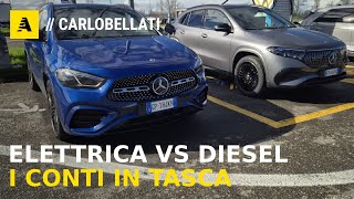 LELETTRICO può battere il DIESEL Mercedes EQA vs GLA [upl. by Schwarz]