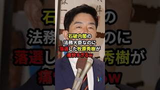 石破内閣の法務大臣なのに落選した牧原秀樹ww 自民党 石破茂 [upl. by Aiyot]