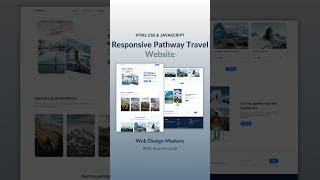 Travel Website Landing Page with HTML amp CSS webdevelop htmlcsstutorial webdesign [upl. by Notnerb710]