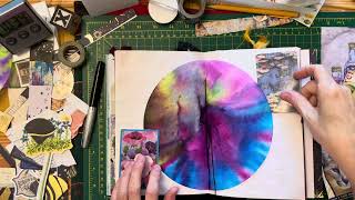 S3e259 junk journal  dark potion  review of tags and cards aging the cover [upl. by Conrade]