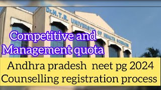 Detailed information about neet pg 2024 ap registration neetpg ntruhs [upl. by Marius91]