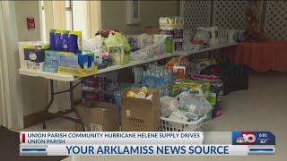 Union Parish community holds supply drives for Hurricane Helene victims [upl. by Clayborn518]