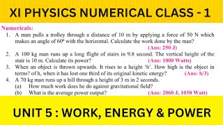 XI Physics  Numerical 8 Unit 5 quotWork Energy and Powerquot Page  121 sindhboard karachiboard [upl. by Nodlew792]