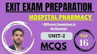 Unit 2  MCQs  Different Committees in hospital Pharmacy  Questions with answers  in Hindi [upl. by Zetneuq]