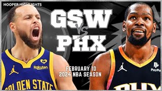 Golden State Warriors vs Phoenix Suns Full Game Highlights  Feb 10  2024 NBA Season [upl. by Remsen]