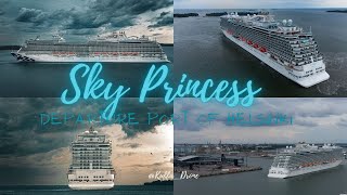 Sky Princess Departure  Port Of Helsinki 2024  DRONE 4K [upl. by Mandeville]