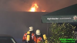 VOLLBRAND EINER GASTSTÄTTE AM CAMPINGPLATZ  Großeinsatz für die Feuerwehr  E [upl. by Burget]