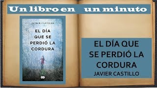 Un libro en un minuto El día que se perdió la cordura Javier Castillo [upl. by Robenia]