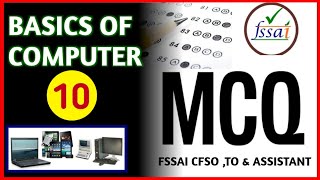 Basics of Computer MCQ 10 Computer Literacy Important MCQ  FSSAI CBT Exam [upl. by Camila]