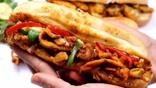 Fajita chicken burgers recipe in Hindi Urdu [upl. by Jarlathus]