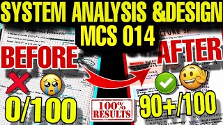 Mcs 014 System Analysis ampDesign Most Important Questions🔥  How to Score 100 in Mcs 014  Mcs 014🔥 [upl. by Aibonez]