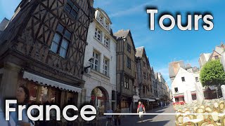 Visit of the City of Tours France  Virtual Walk 4K [upl. by Hannah266]