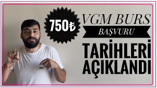 VGM BURS BAŞVURU TARİHİ AÇIKLANDI  VGM ORTAÖĞRETİM BURSU VGM YÜKSEKÖĞRETİM BURSU [upl. by Neerac]