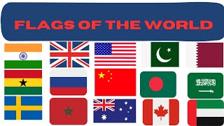 Flags of The World  Flags of 50 Countries  Learn Flags For Kids [upl. by Schinica]