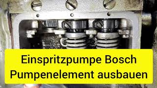 DIY Bosch Pumpenelement ausbauen ohne die Einspritzpumpe auszubauen [upl. by Jessie]