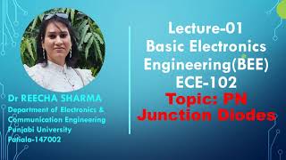 Lecture  01 Introduction to PN junction diodes [upl. by Ahtela]