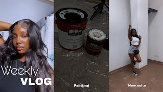 WEEKLY VLOG  BACK LASHING  NEW SUITE  PAINTING amp MORE [upl. by Lucila]