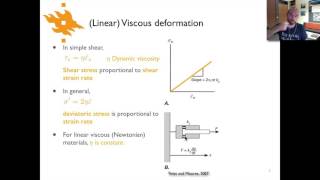 Geodynamics  Lecture 121 Linear viscous deformation [upl. by Quint]