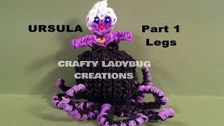 Rainbow Loom URSULAOCTOPUSPart 1 Advanced Tutorial by Crafty Ladybug [upl. by Baseler871]