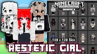 Top Skin 128x128 AESTETIC GIRL Pack Minecraft pocket edition 119 [upl. by Annayk929]